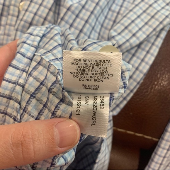 Peter Millar Mens Summer Comfort Plaid Checked Button Down Long Sleeve Shirt S - Picture 9 of 11